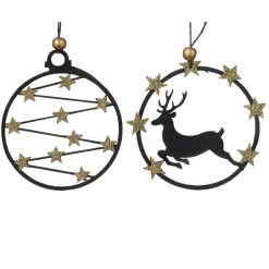 Suspension de fête (H10 cm) Pluie d'étoiles Or