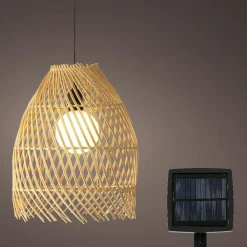 Suspension de jardin solaire LED (D28 cm) Tropical Naturel