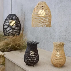 Suspension de jardin solaire LED (D28 cm) Tropical Naturel