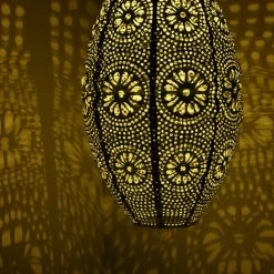 Suspension de jardin solaire (H38 cm) Lanterne ajourée Verte