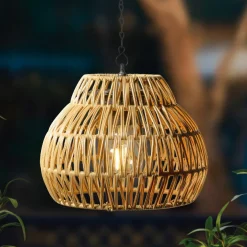 Suspension de jardin solaire LED (H28 cm) Kolparina Naturel