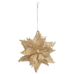 Suspension de Noël (D11 cm) Fleur d'hiver Cuivre pailletée