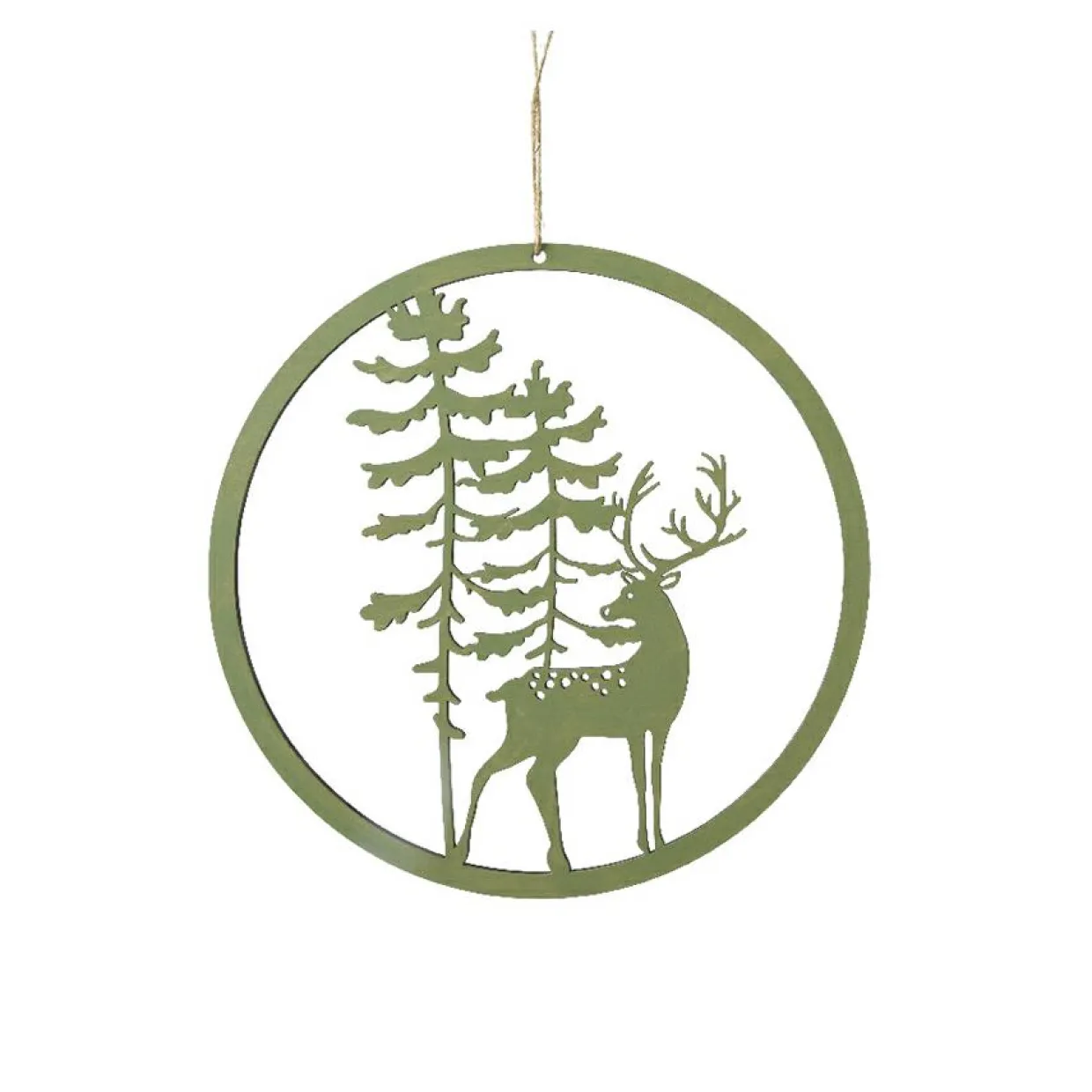 Suspension de Noël (D30 cm) Nature originelle Vert Romarin