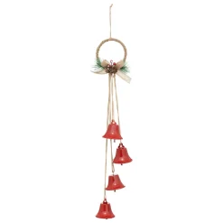 Suspension de Noël déco (H55 cm) Clochettes en métal Rouge