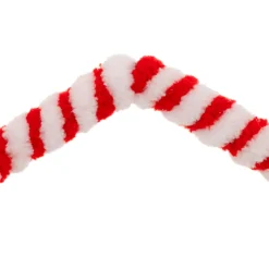 Suspension de Noël en métal (D15 cm) Étoile sucre d'orge Rouge et blanc