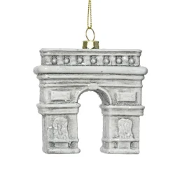 Suspension de Noël (H16 cm) Arc de Triomphe Gris