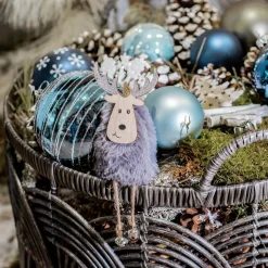 Suspension de Noël (H19 cm) Cerf Melo Marron foncé