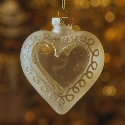 Suspension de Noël (H10 cm) Coeur enchanteur Transparent
