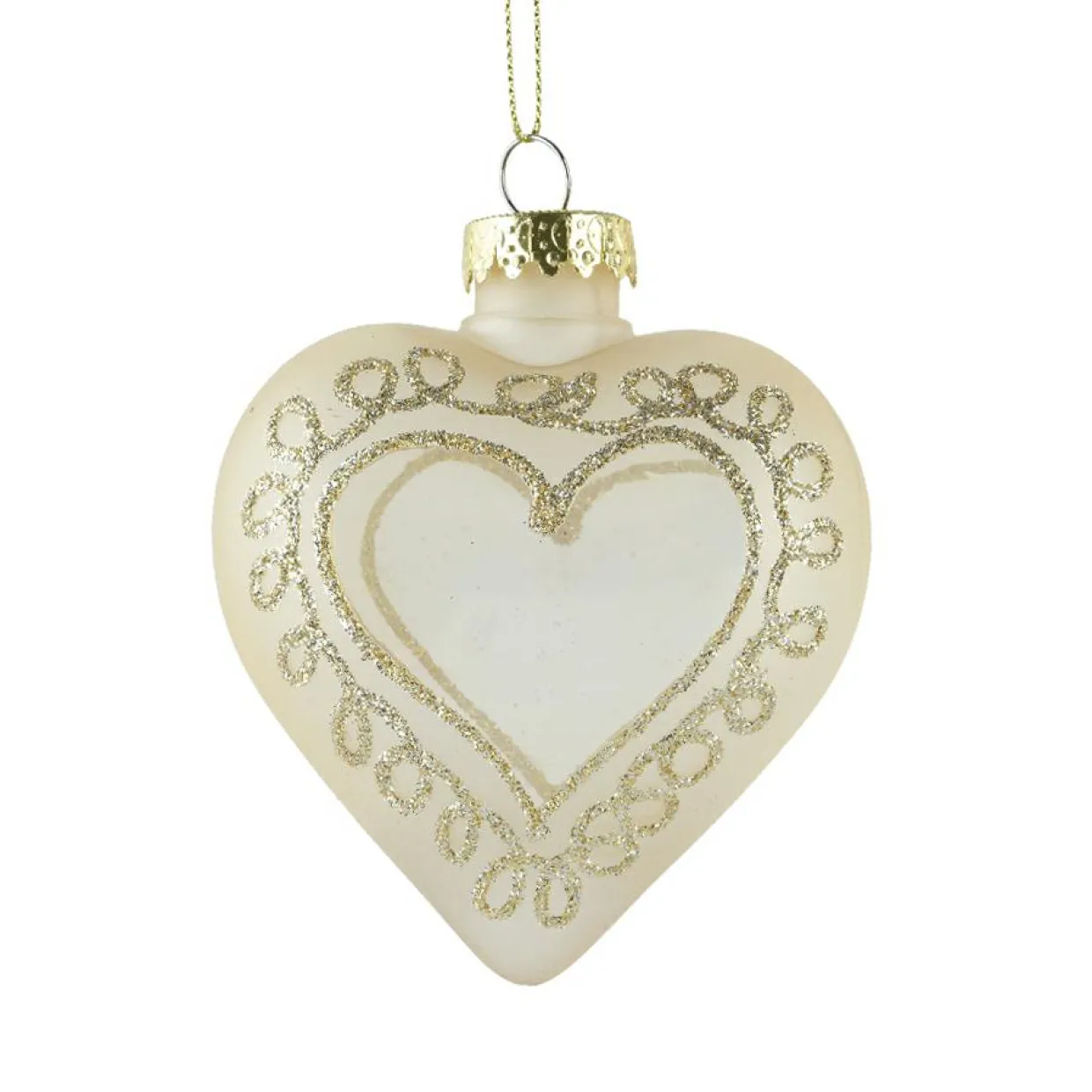 Suspension de Noël (H10 cm) Coeur enchanteur Transparent