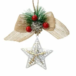 Suspension de Noël (H15 cm) Décor étoilé Multicolore