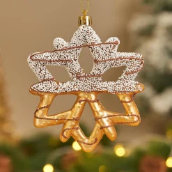 Suspension de Noël H13 cm) Flocon gourmand Chocolat