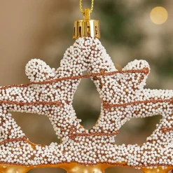 Suspension de Noël H13 cm) Flocon gourmand Chocolat