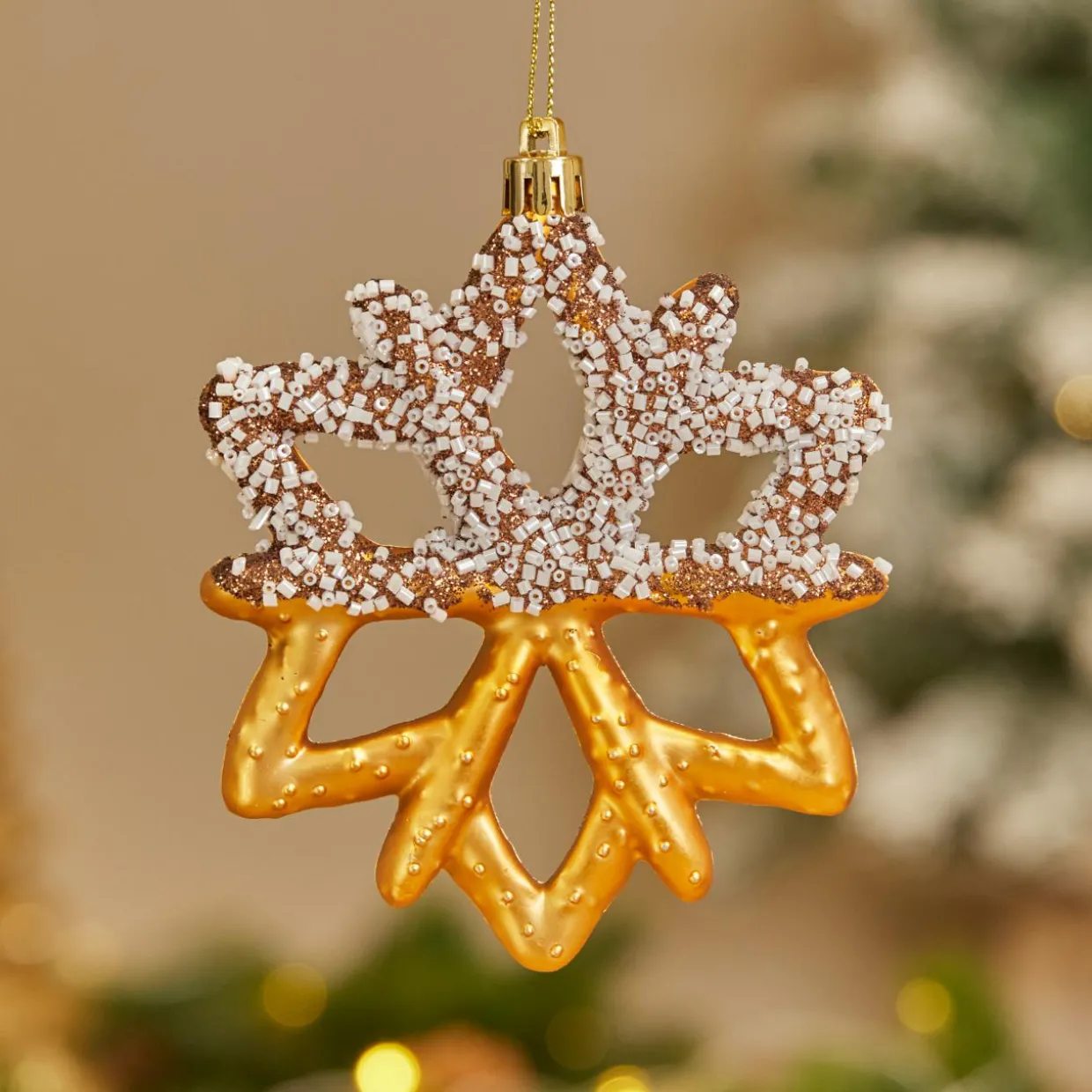 Suspension de Noël (H13 cm) Flocon gourmand Chocolat