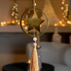 Suspension de Noël (H8 cm) Kaya Camel