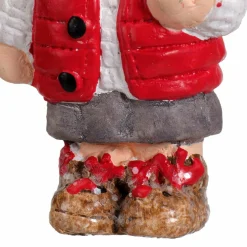 Suspension de Noël terre cuite (H8 cm) Chérubine Rouge