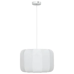 Suspension luminaire coton (37 x 24 cm) Toby Blanc