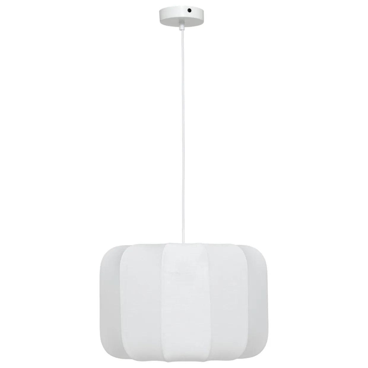 Suspension luminaire coton (37 x 24 cm) Toby Blanc