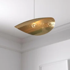 Suspension luminaire métal (56 x 42 cm) Arlo Or