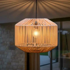 Suspension lumineuse de jardin 15 LED (D40 cm) Naxos Naturel