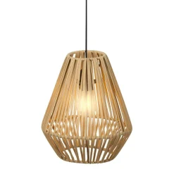 Suspension lumineuse de jardin à piles 15 LED (H27 cm) Messya Naturel