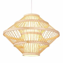 Suspension lumineuse design en bambou (D50 cm) Marbella Naturel