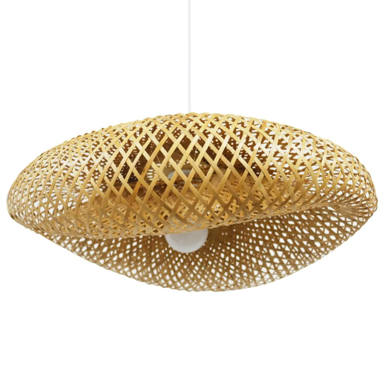 Suspension lumineuse en bambou (D50 cm) Marinaly Naturel