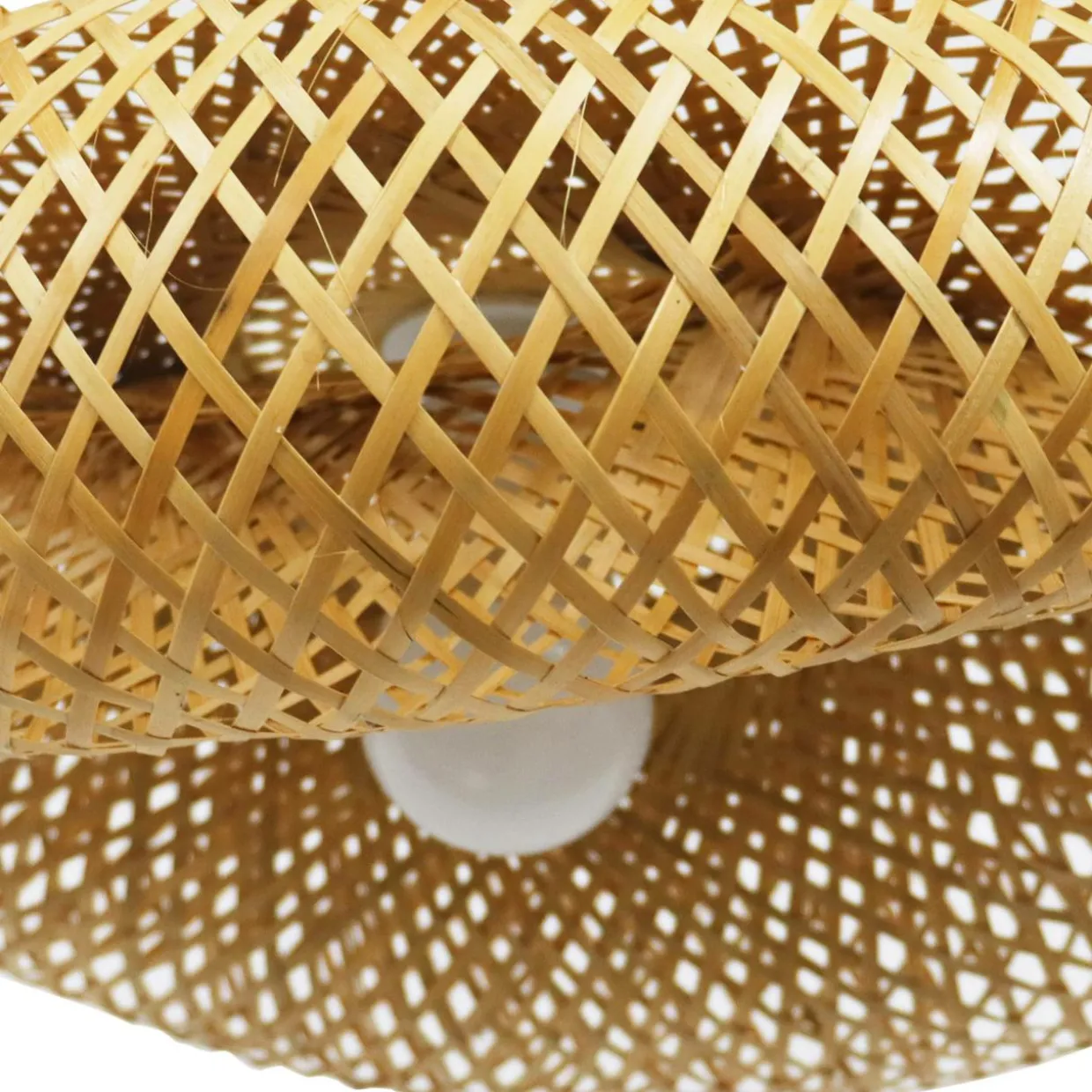 Suspension lumineuse en bambou (D50 cm) Marinaly Naturel