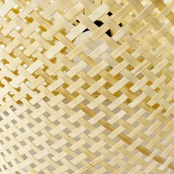 Suspension lumineuse en bambou (D40 cm) Estepona Noir et naturel