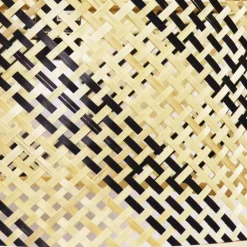 Suspension lumineuse en bambou (D50 cm) Frontera Noir et naturel