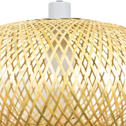 Suspension lumineuse en bambou (D46 cm) Rotana Naturel