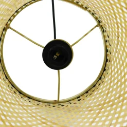 Suspension lumineuse en bambou (H30 cm) Estepona Noir et naturel