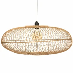 Suspension lumineuse en bambou (D60 cm) Loren Naturel