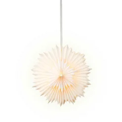 Suspension lumineuse papier LED (D60 cm) Origami Star Blanc chaud
