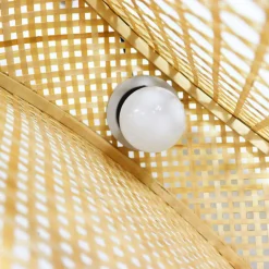 Suspension lumineuse ronde en bambou (D40 cm) Oraya Naturel