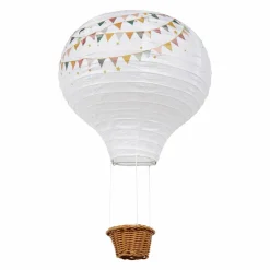 Suspension Montgolfière papier (D30 cm) Fanions Multicolore