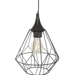 Suspension métal (D19 cm) Diamant Noir