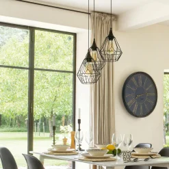 Suspension métal (D24,5 cm) Filaire Noir