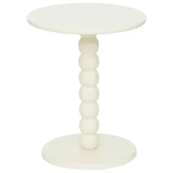 Table à café bois (H46,5 cm) Chamlo Blanche