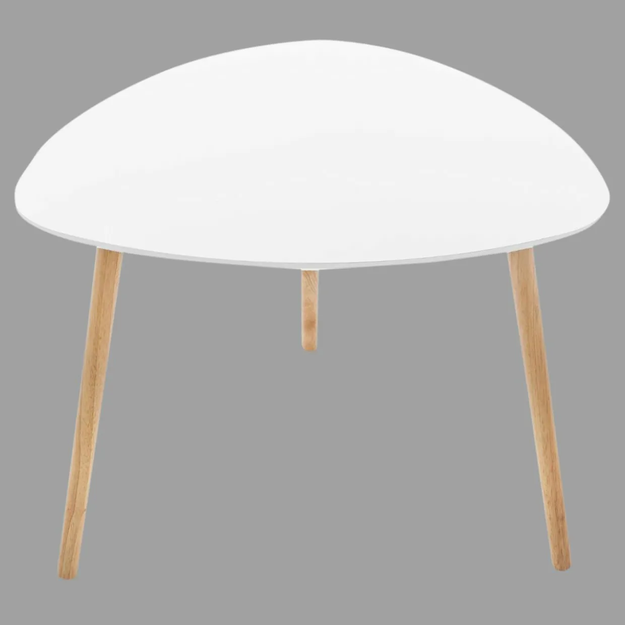 Table à café en bois (H45 cm) Mileo Polygone Blanche