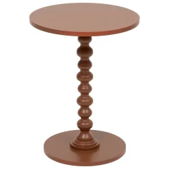 Table à café ronde en bois (H50 cm) Alix Terracotta