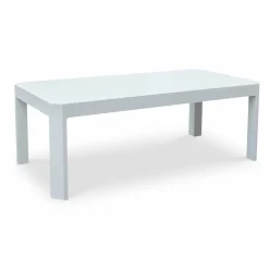 Table basse de jardin rectangulaire en aluminium Ostara Blanc