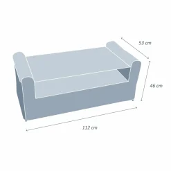 Table basse de jardin rectangulaire résine tressée Calvi Gris