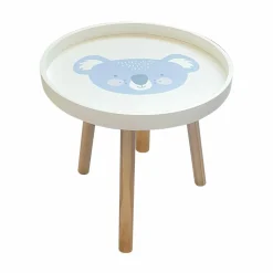 Table basse enfant bois (D30 cm) Koala Bleu