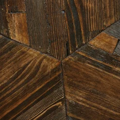 Table basse ronde en bois (H40 cm) Davao Noir et marron