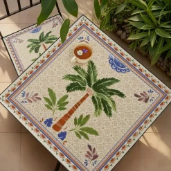 Table bistrot carrée pliable en mosaïque (58 x 58 cm) Havana Brun