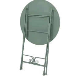 Table bistrot ronde pliable mosaïque (D60 cm) Cancùn Vert sauge