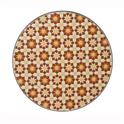 Table bistrot ronde pliable en mosaïque (D58 cm) Madrid Marron