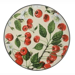 Table bistrot ronde pliable en faïence (D58 cm) Munich Rouge