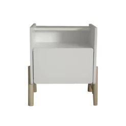 Table de chevet avec tiroir enfant bois (H49 cm) Gabin Blanche