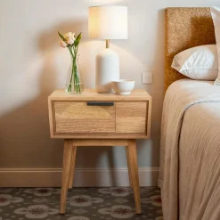 Table de chevet bois (H58 cm) Hanoï Naturel